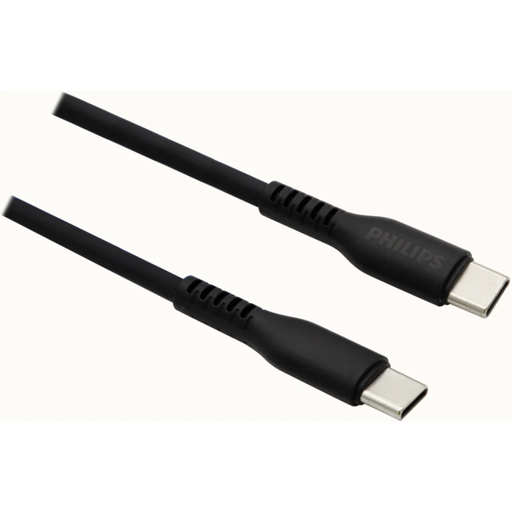 Imagen 1 de DLC8601B CABLE PHILIPS USB-C A USB-C 1M 60W MAX NEGRO SILIC