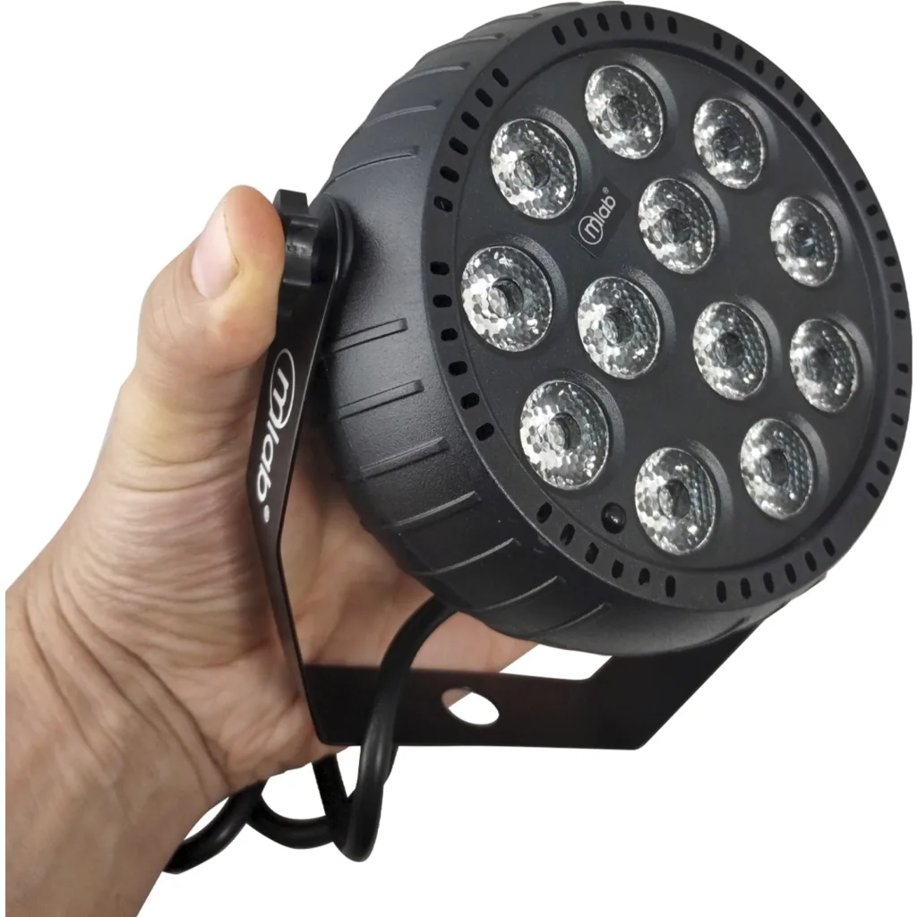 Imagen 2 de MLAB LUZ FIESTA CIRCLE 12 LED PAR STROBE LIGHT MIC MUSIC RGB 3 EN 1