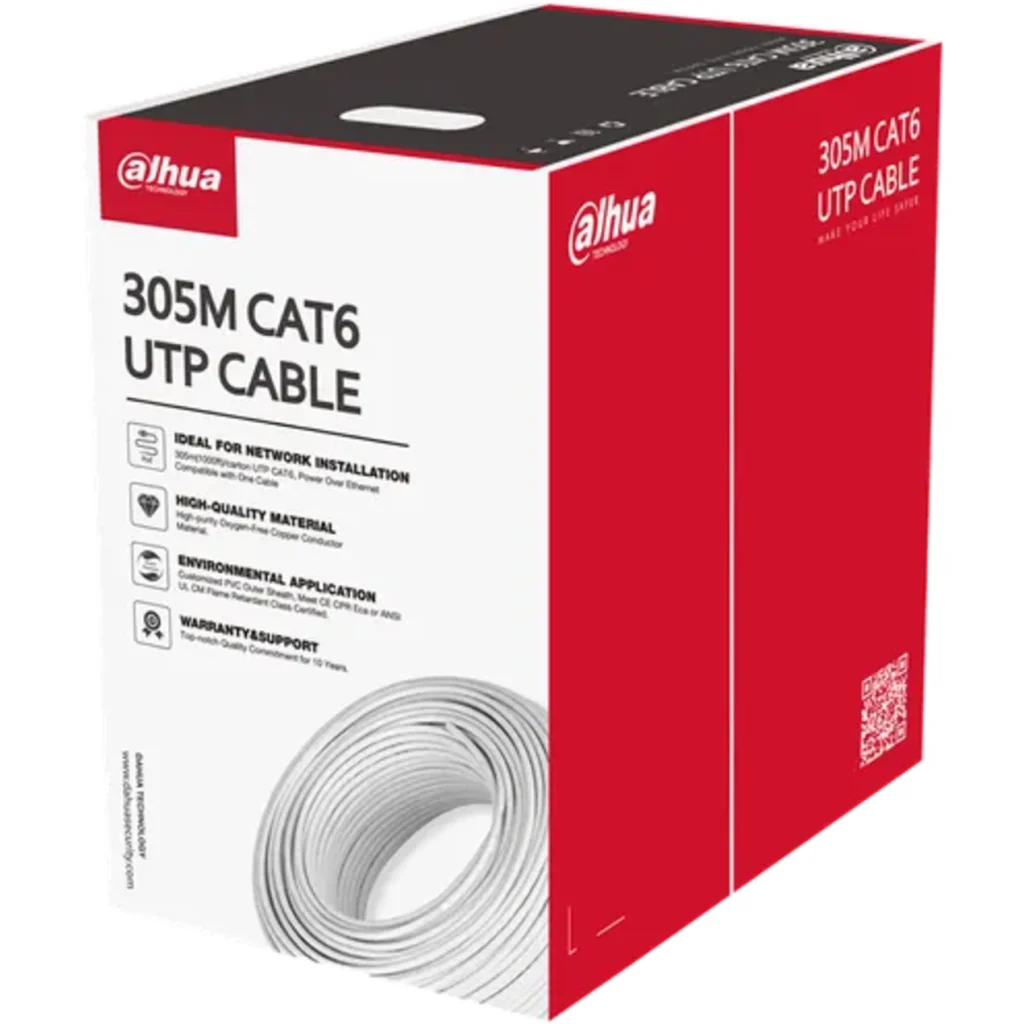 Imagen 0 de Cable de Red Dahua Categoria 6 Unifilar Caja 305mts Color BLANCO