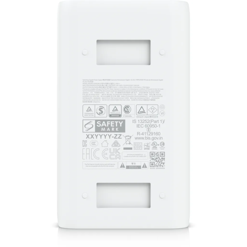 Imagen 6 de Power Inyector UBIQUITI 48VDC 60W PoE 1,25A Gigabit 100-240VAC