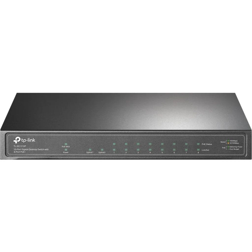Switch TP-Link TL-SG1210P 8x 10/100/1000 (PoE+) + 1x1 sin gestionar 
