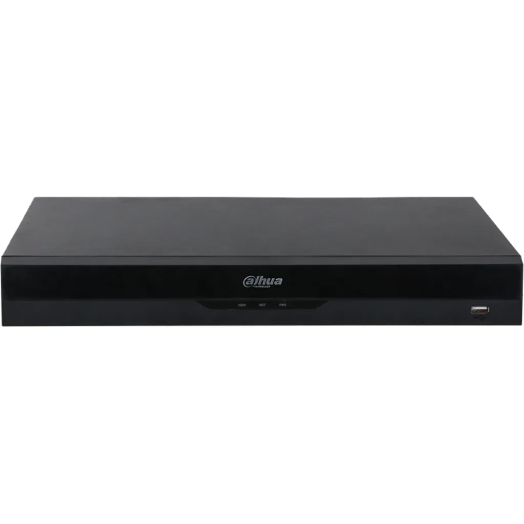Imagen 1 de Grabador NVR Dahua, 16 CH  PoE 1U 2HDDs Hasta 16TB IA Perimetral