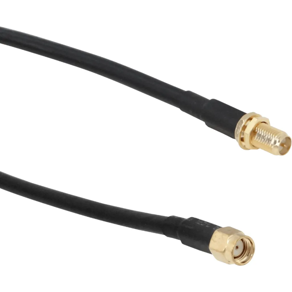 Cable Coaxial RPSMA Macho/Hembra 10mts Color negro