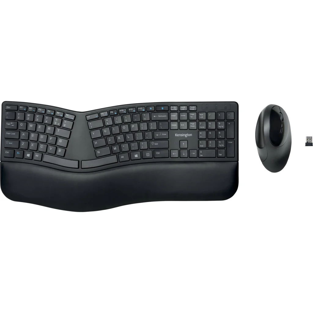 Imagen 18 de Kit Teclado Mouse Inalámbrico Ergonómico Kensington Pro Fit Ergo Bluetooth Negro