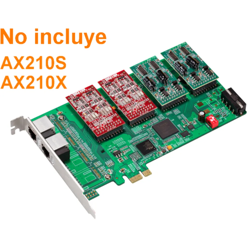 ATCOM PCIe-x1 8X 2-RJ45 REQ-AX210 3.3/5V 32BIT TARJETA ASTERISK