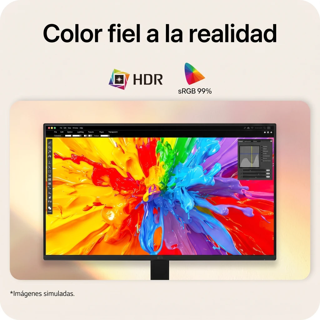 Imagen 5 de Monitor LG U4 24" FHD 1920*1080 IPS HDMI VGA Salida Auriculares 144Hz 