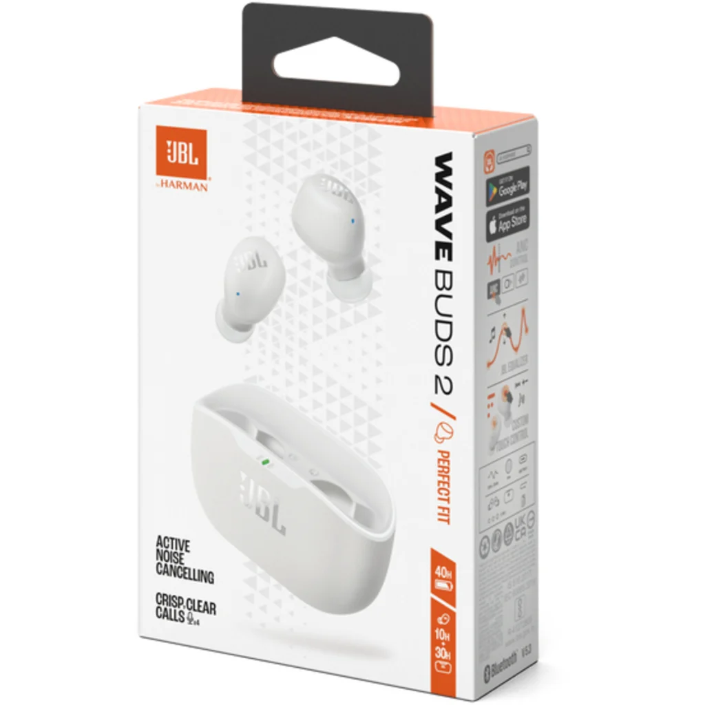 Imagen 9 de Audífonos Inalámbricos JBL Wave Buds 2, Bluetooth5.3 ANC Blanco