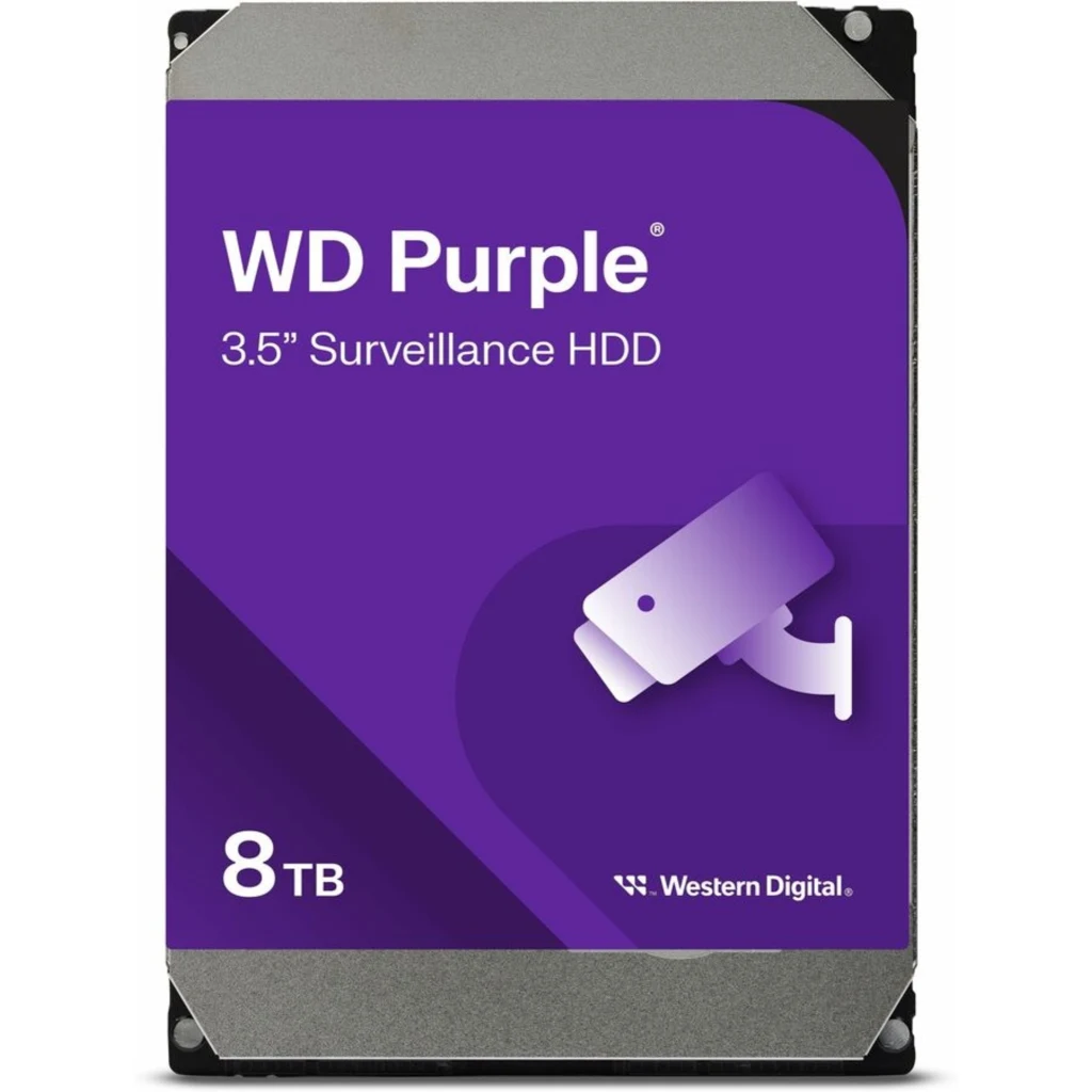 Disco Duro Western Digital Purple 8TB 3.5" 5640RPM SATA3 6Gb/s p/Videovigilancia