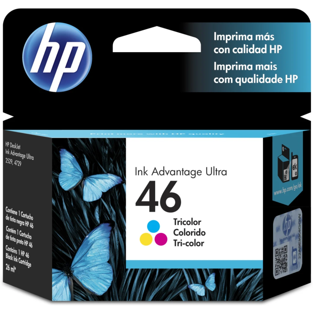 Imagen 4 de Cartridge de Tinta HP 46 TRI-COLOR para DJ Adv 2020hc/2520/2029/4729 750Pág 14ml