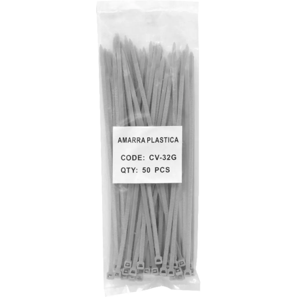 Imagen 2 de 50-un 200x3,5mm Gris Amarra Plastica Nylon 3.5x200mm