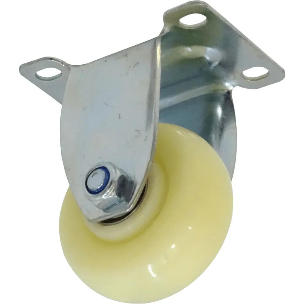 Imagen 2 de Rueda 3-pulgadas Blanca Fija Soporta-30Kg 65x95x105mm