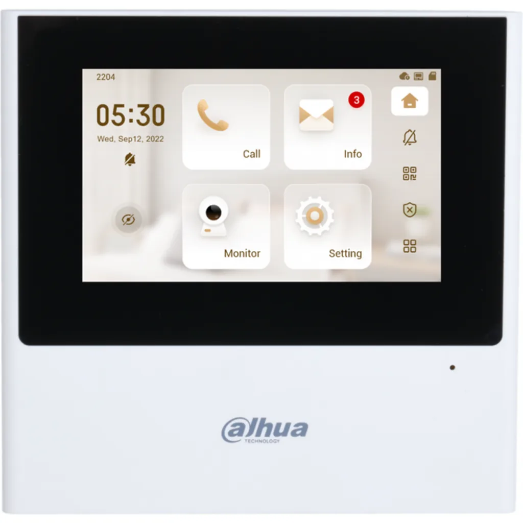 DHI-VTH2611L-WP. Monitor Video Portero Ip y Wifi Dahua Pantalla 4.3 POE