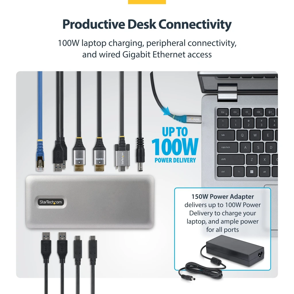 Imagen 3 de Docking Station USB-C 2x HDMI PD 100W
