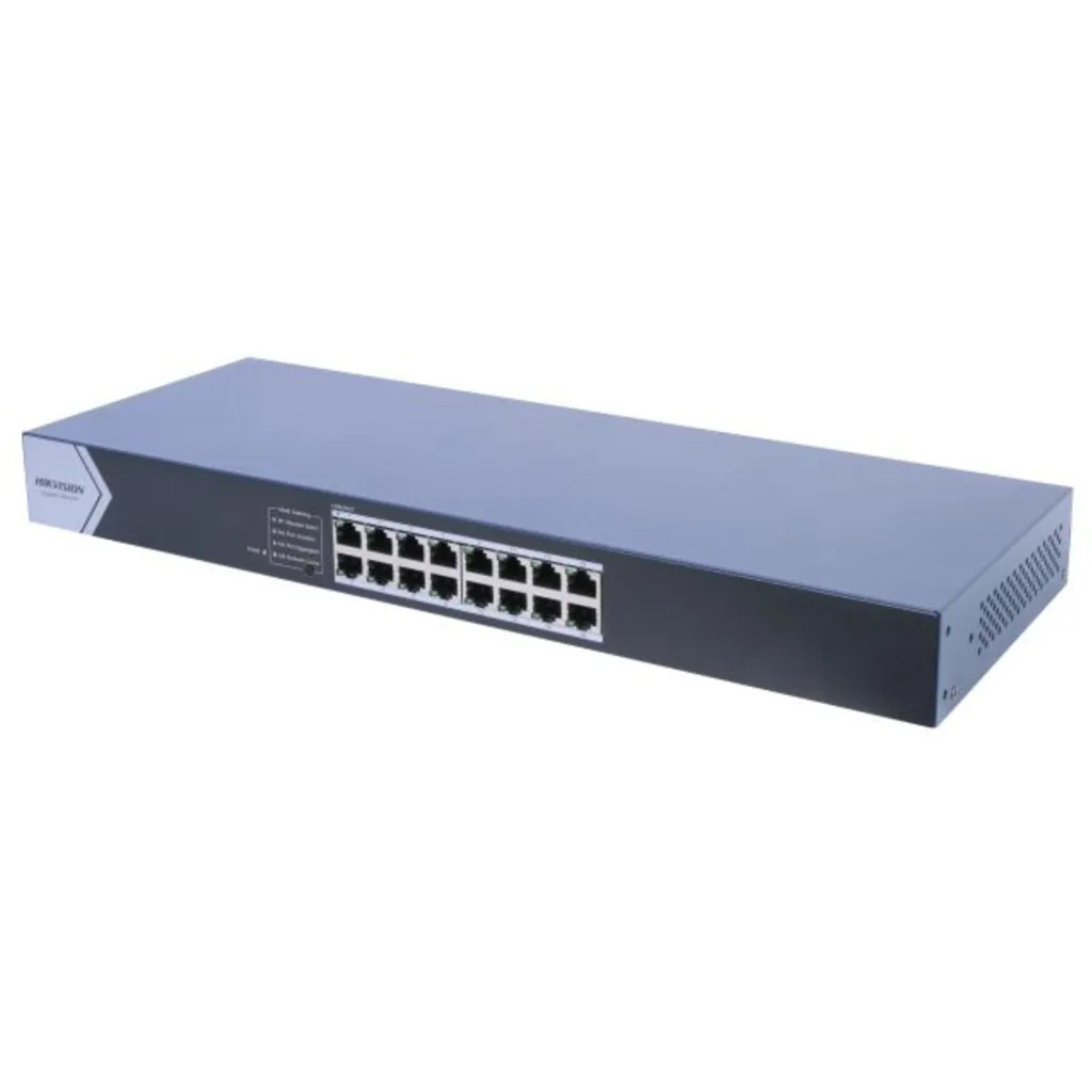 SWITCH 10/ 100/ 1000 16P/ RACKEABLE/ NO ADMIN DS-3E0516-E(C)/ METALICO HIKVISION