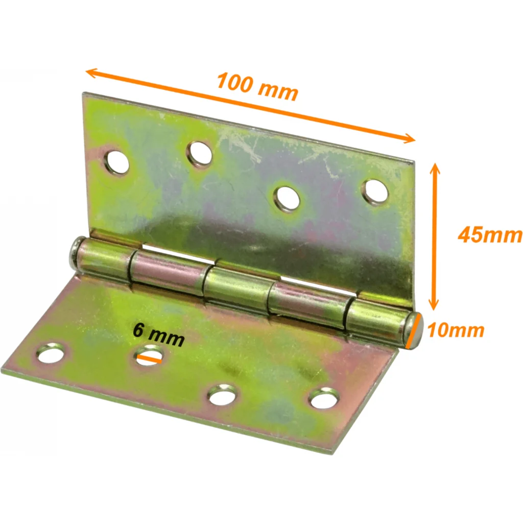 Imagen 2 de 2-Bisagras 4x4-Pulg x2,0 4-Tornillos inc-16-Tornillos 102x102mm