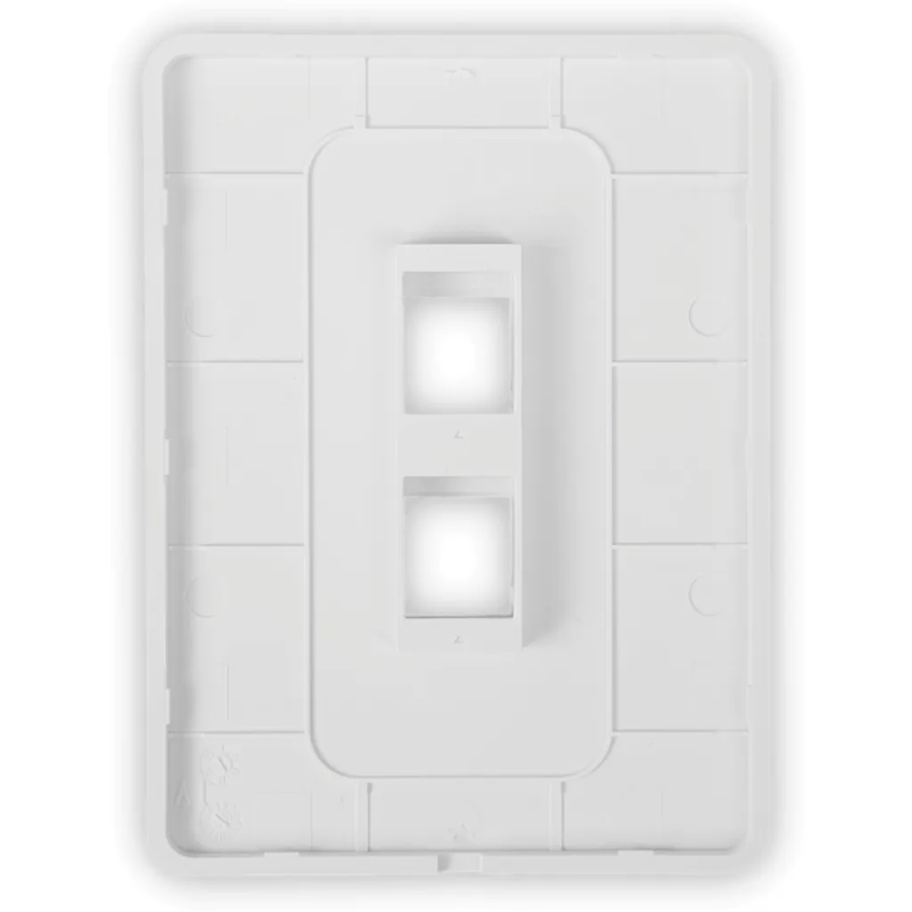 Imagen 5 de UI 1-unidad Blanco 2-Keystone Vertical Faceplate Pintable 118x88mm