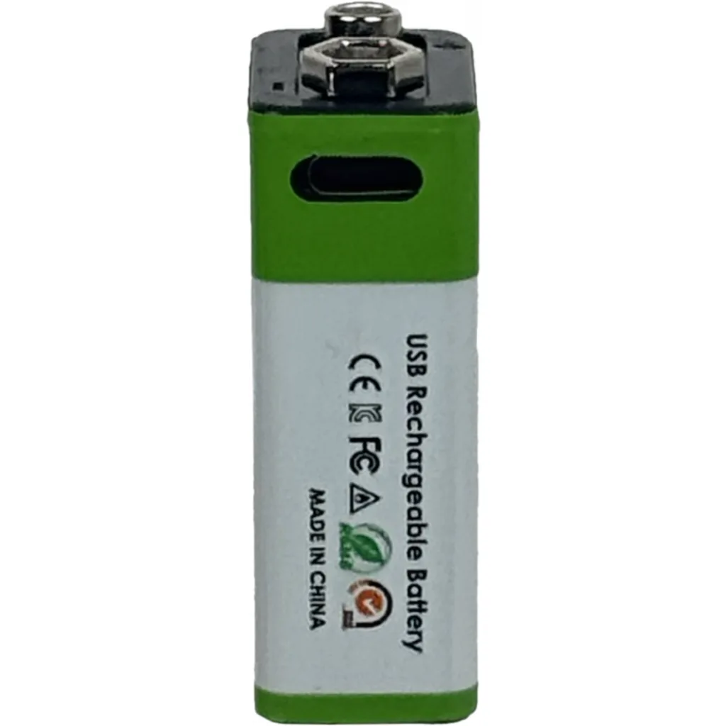 Imagen 3 de 9V USB-C Recargable 12800mAH Litio Pila/Bateria
