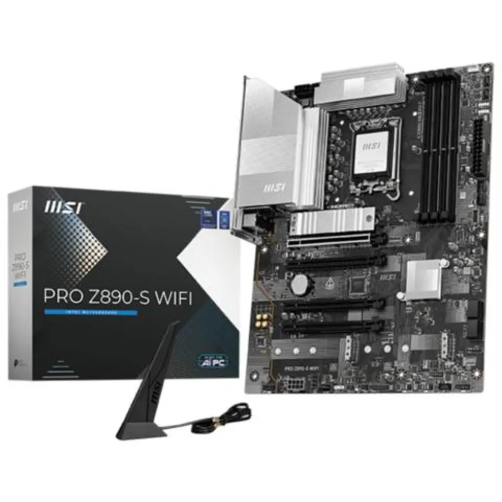 Imagen 1 de Tarjeta Madre MSI PRO Z890-S WIFI LGA1851 Ultra Series 2 4*DDR5 LAN WIFI7 ATX