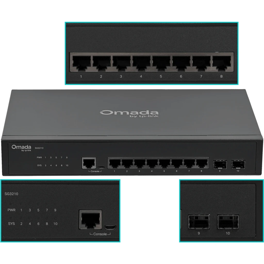 Imagen 1 de Switch TP-Link TL-SG3210 Administrable 8x 10/100/1000 + 2x SFP