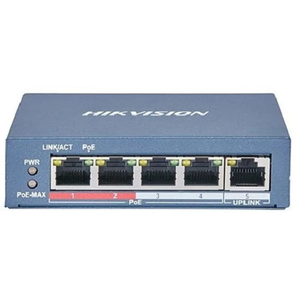 Switch Hikvision DS-3E1105P-EI/M, 4 Port Fast Ethernet Smart POE