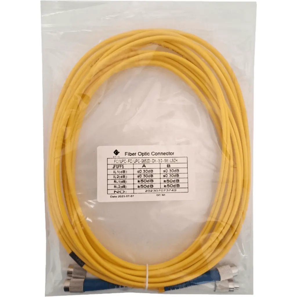 Imagen 2 de 5mt FC/UPC-FC/UPC MonoModo SM Duplex Jumper Cable Fibra 9/125um 3mm 