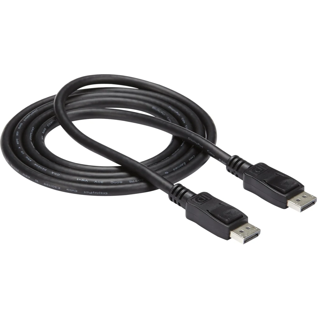 Imagen 2 de Cable DisplayPort Macho a Macho con Pestillo de 1.8 Metros 28AWG color Negro