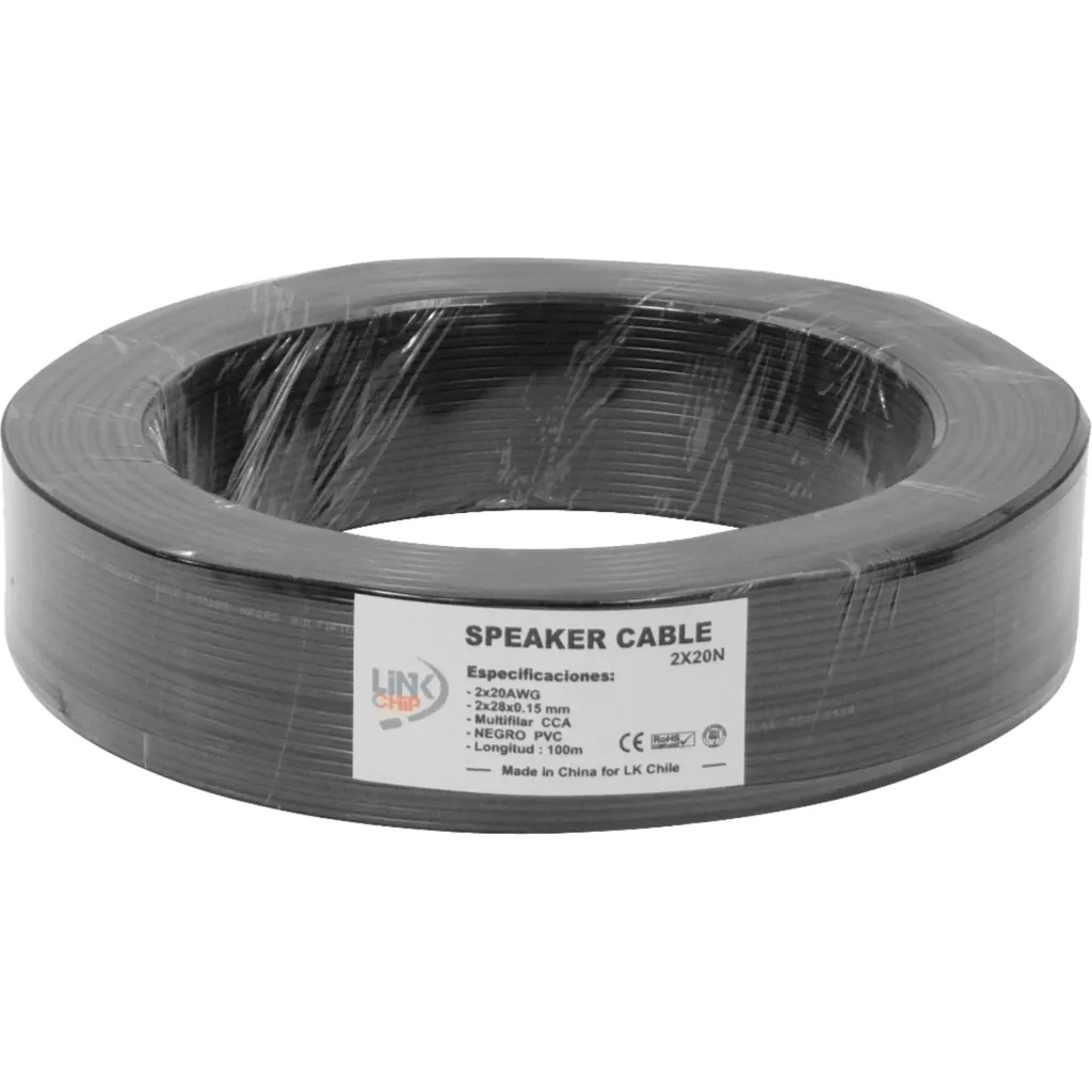 Imagen 1 de Negro 2x20AWG CCA 2x0,5mm2 100mts Cable Paralelo Multifilar 28x0,15mm
