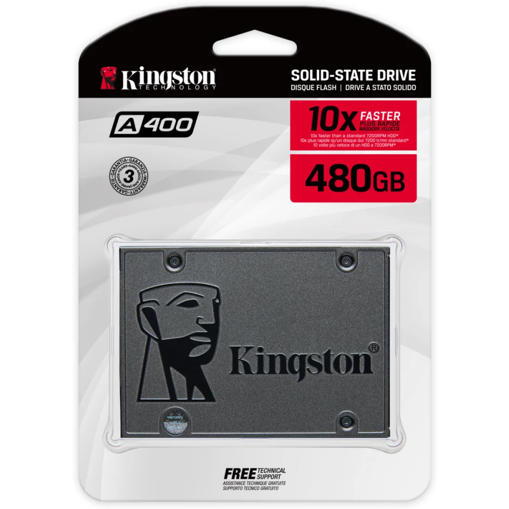 Imagen 2 de Unidad SSD Kingston SSDNow A400 480GB 2.5" 7mm SATA 3 Lect500MB/s Escr450MB/s