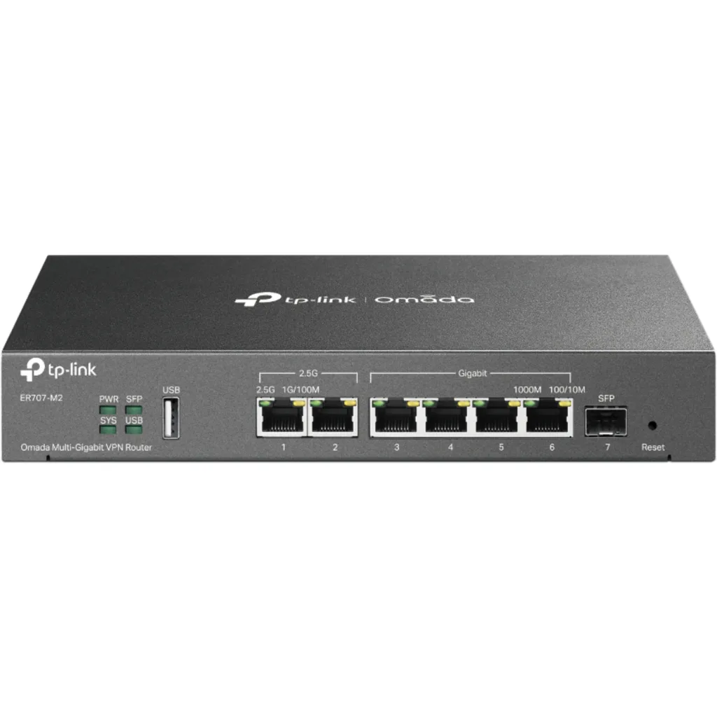 Router TP-Link ER707-M2, 2x2.5G, Hasta 6x WAN, VPN de alta seguridad