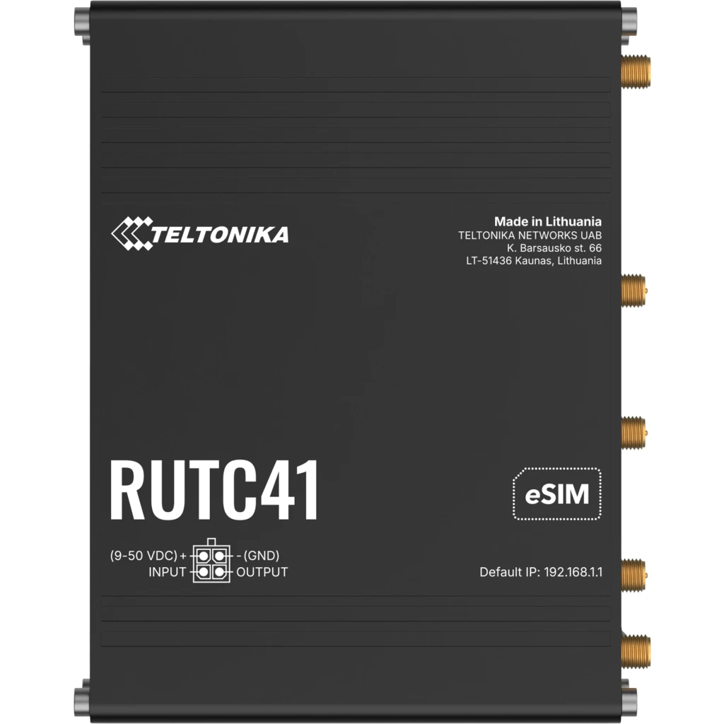 Imagen 4 de Router industrial Teltonika RUTC41 con 4G LTE Cat 4, Wi-Fi 6 doble banda, proces
