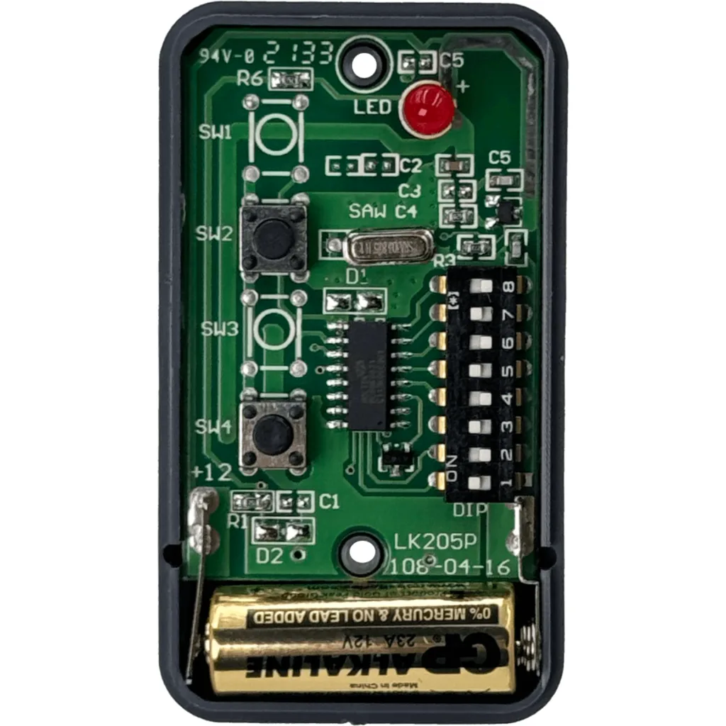 GARRISON 2-Canal 8-Bit 30mt inc/23A Transmisor ControlRemoto LK205P