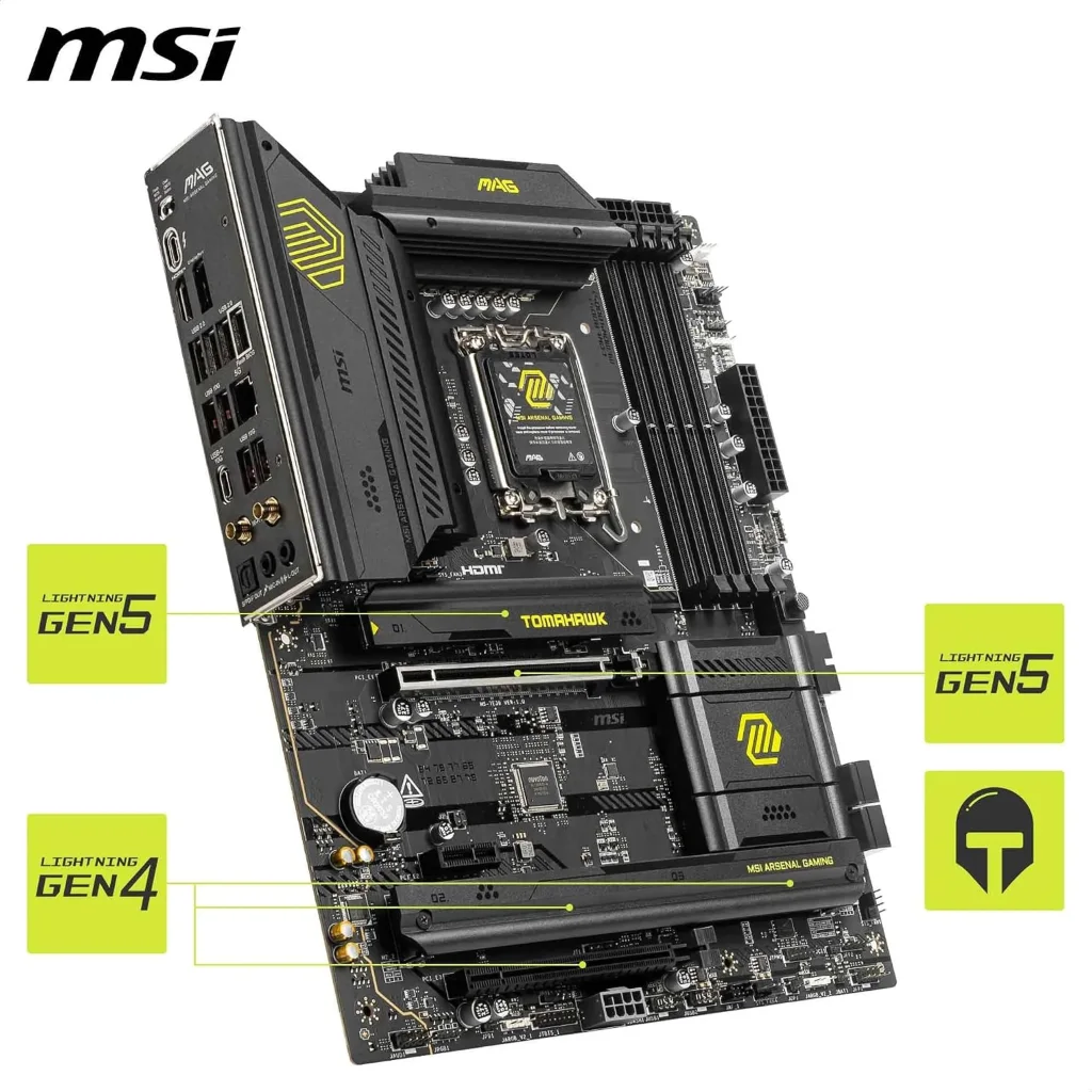 Imagen 4 de Tarjeta Madre MSI MAG B860 TOMAHAWK WIFI LGA1851 4*DDR5 HDMI DP WIFI7 ATX