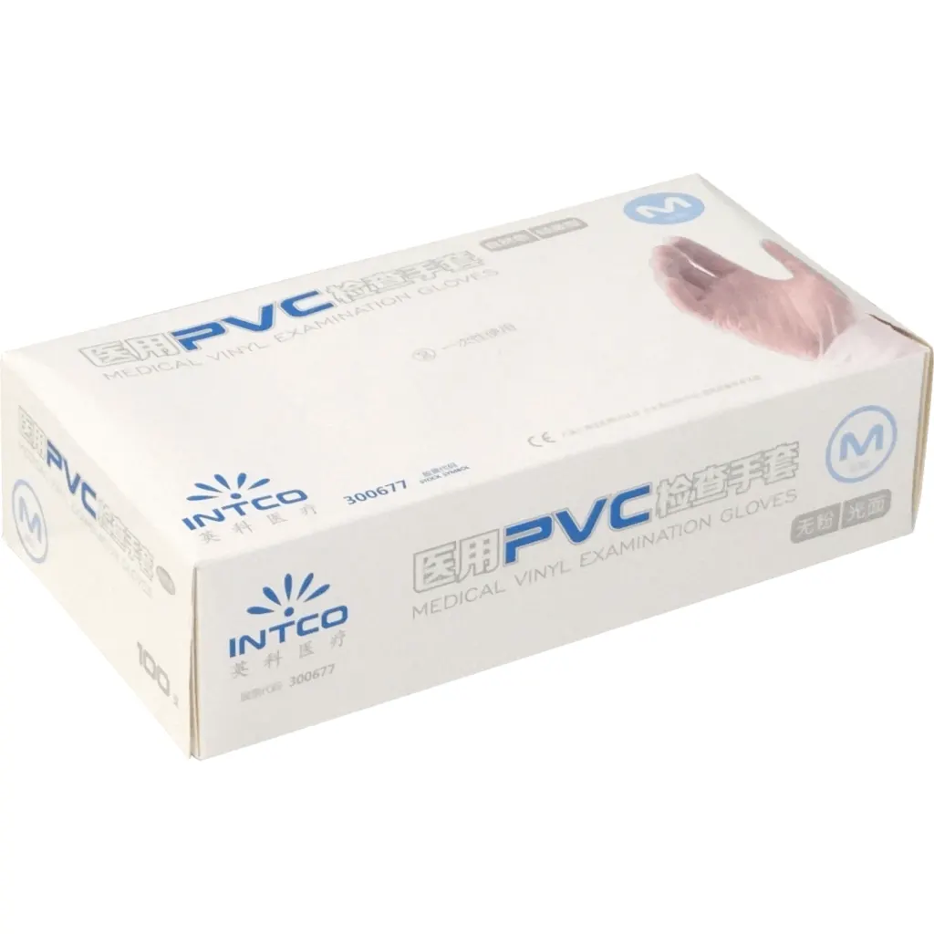 Imagen 2 de 100-unids Talla-M 50-pares Guante PVC Blanco Desechable Medium Mediano