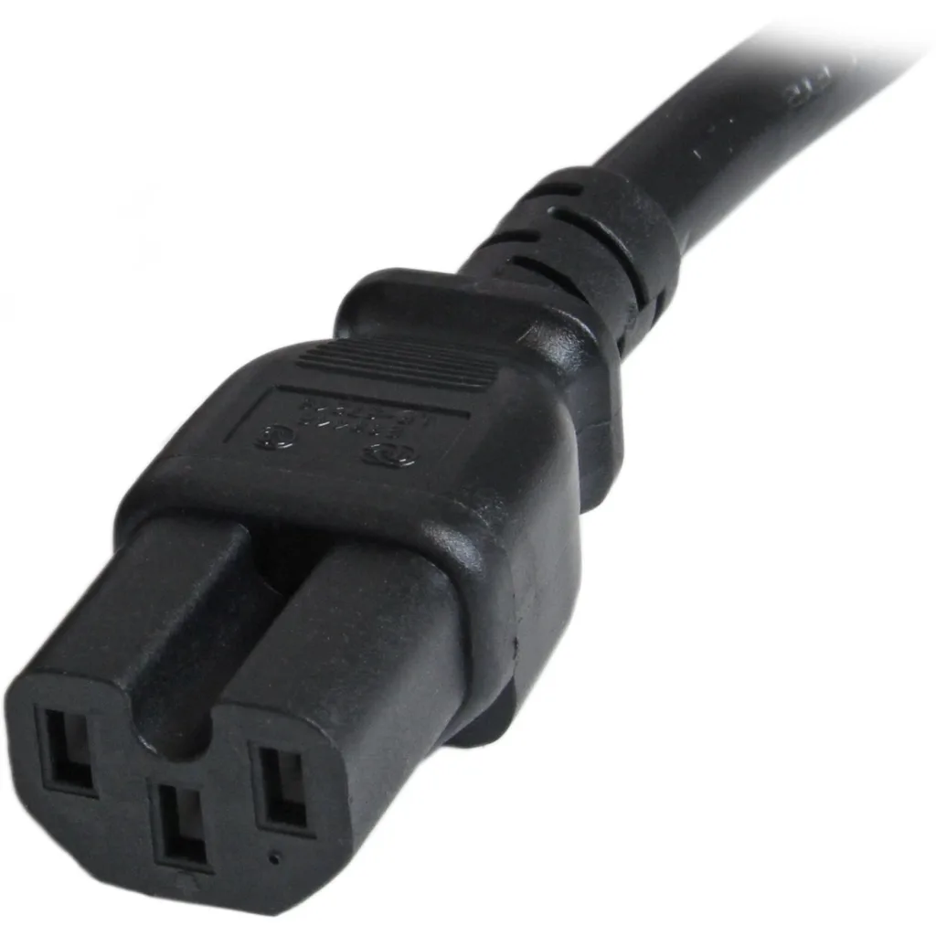 Imagen 3 de Cable de Poder IEC C14 a IEC C15 14 AWG 91cm para Computadores Servidor UPS