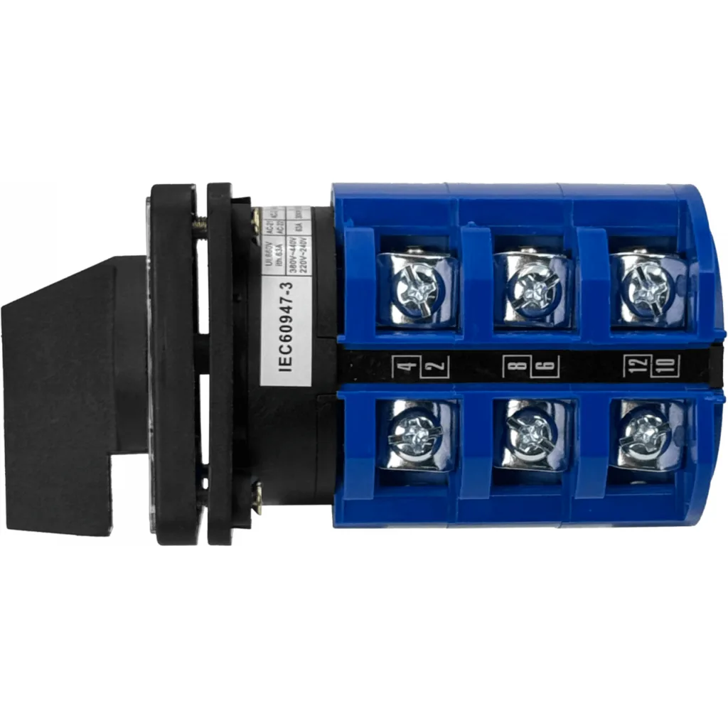 Imagen 2 de Conmutador 3-Fases 1-0-2 63A 660V 3-pos Interruptor 64x64mm D-90mm