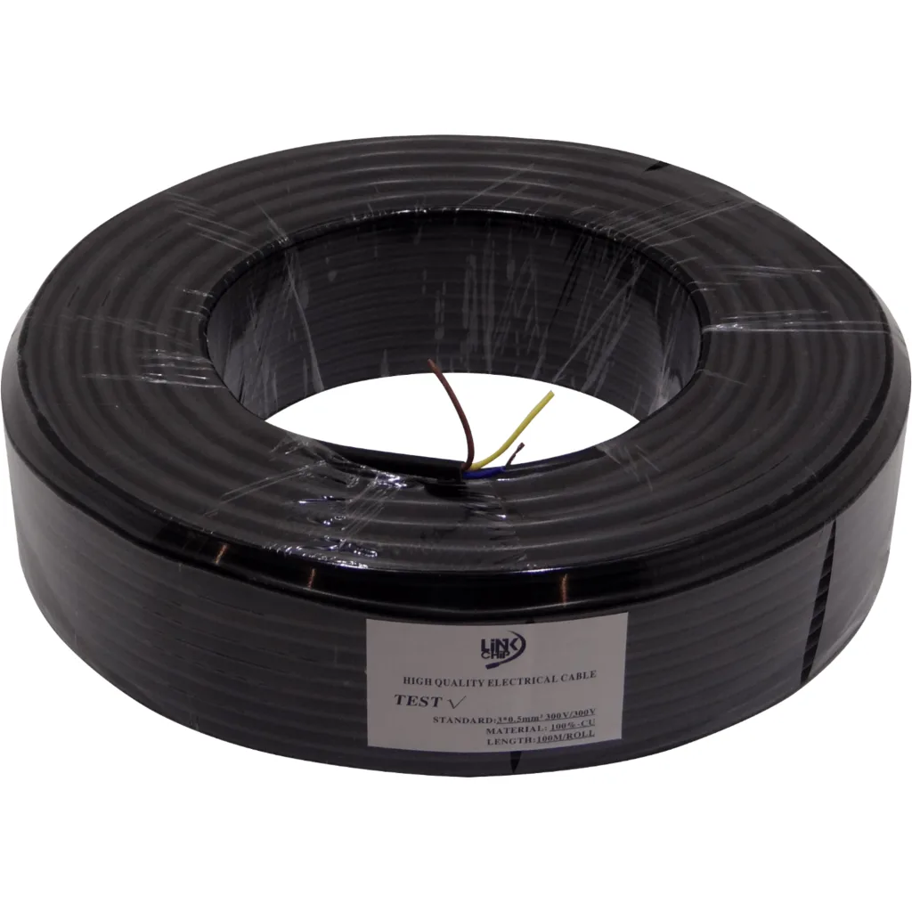 Imagen 1 de Negro 3x0,50mm 100mt Cable Electrico RVV 2-3AMP 300V AWG20 3x0.50mm
