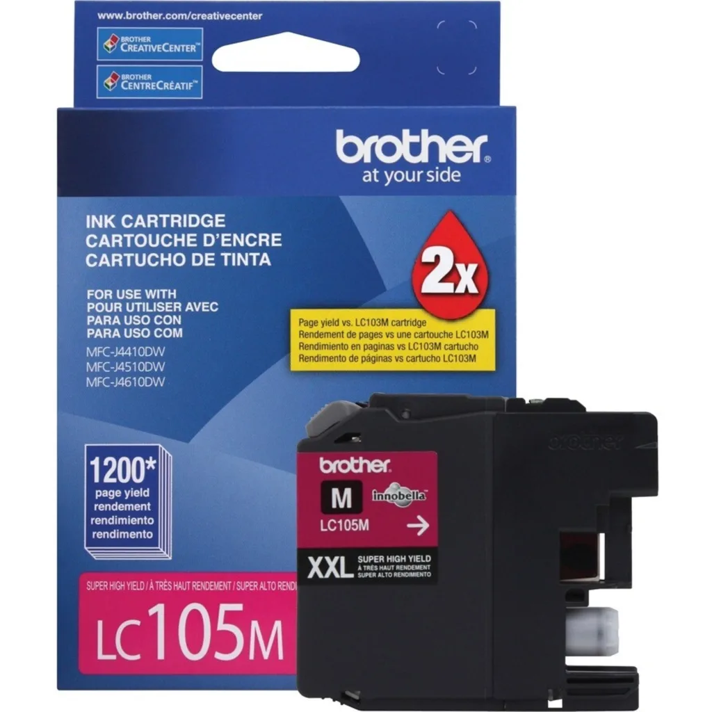 Imagen 0 de Cartucho de Tinta Brother LC105 Magenta 1200 pag p/ MFC-J6720DW- J4310DW-J4510DW