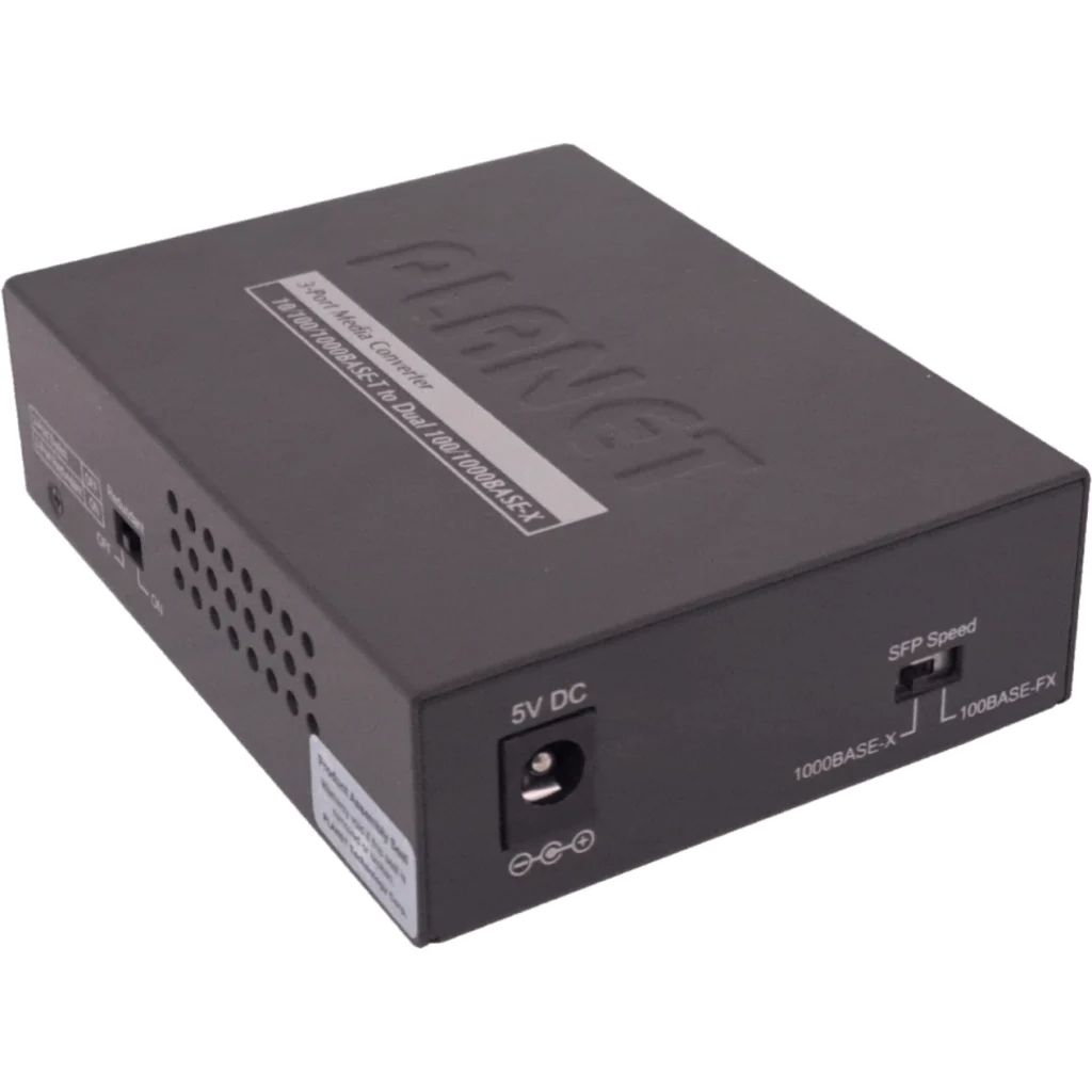Imagen 4 de Planet 1-1000 2-SFP-Redundante Media Converter 100/1000 inc-5VDC/2,5A