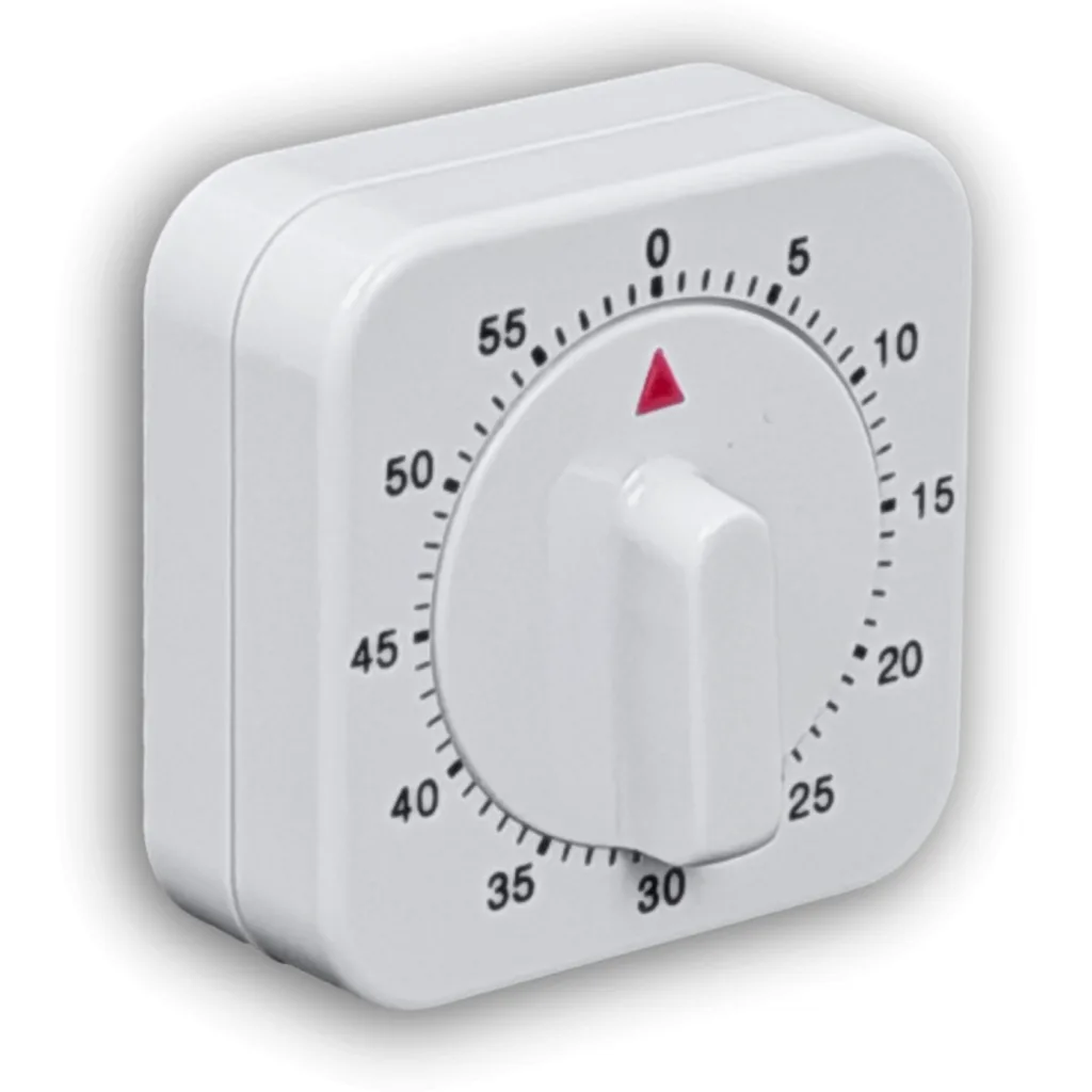 Imagen 3 de Temporizador 60 minutos mecanico Alarma-Campana Plastico Blanco