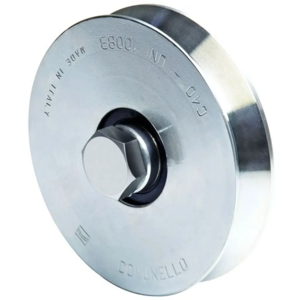 RZ-300V-90. Rueda para canal V de 90mm de 1 rodamiento soporta 210 Kg