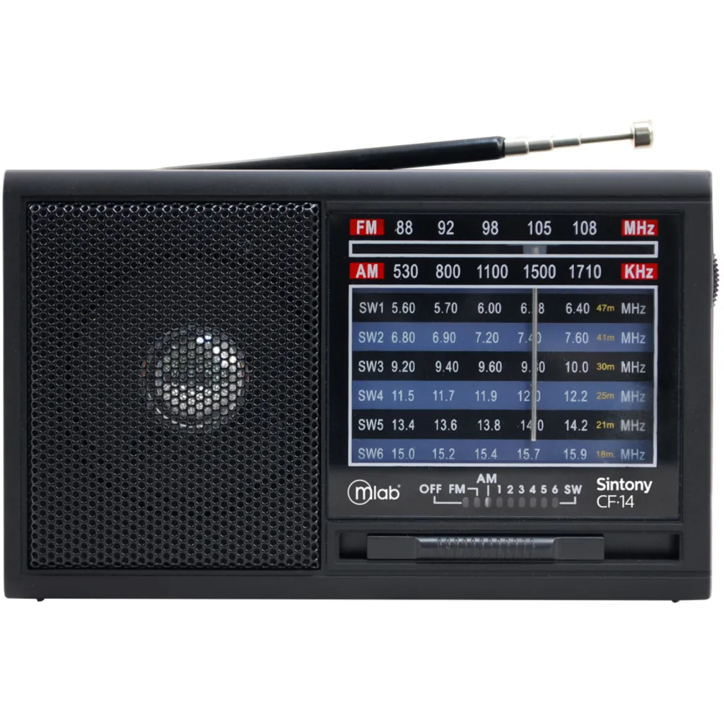 MLAB RADIO RETRO MULTIBANDA SINTONY RECARGABLE CF-14 BLACK