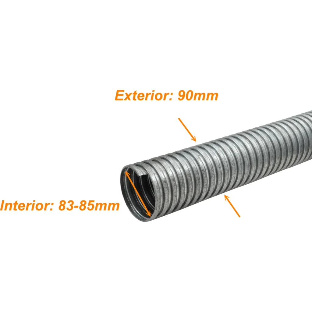 Imagen 1 de Solo-Metal 90mm Rollo-15mts Conduit Flexible Diametros ext/int 90/84mm