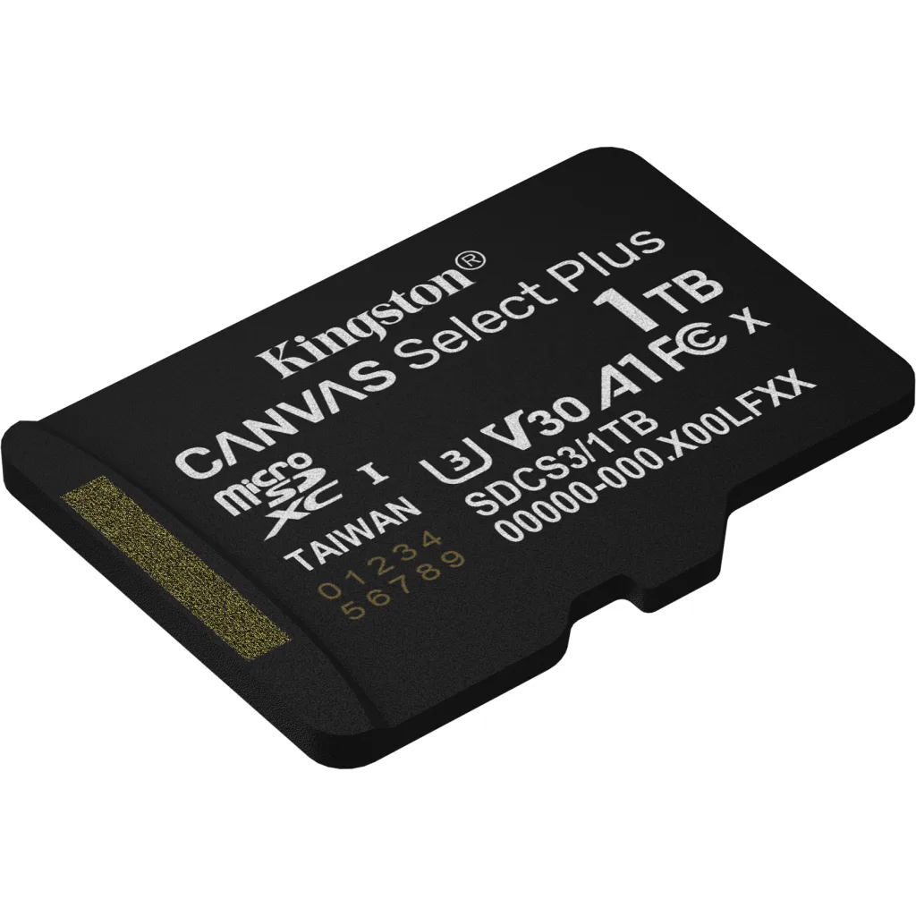 Imagen 3 de Memoria microSDXC 1TB Kingston Canvas Select Plus Clase 10 UHS-I Lec150MB/s