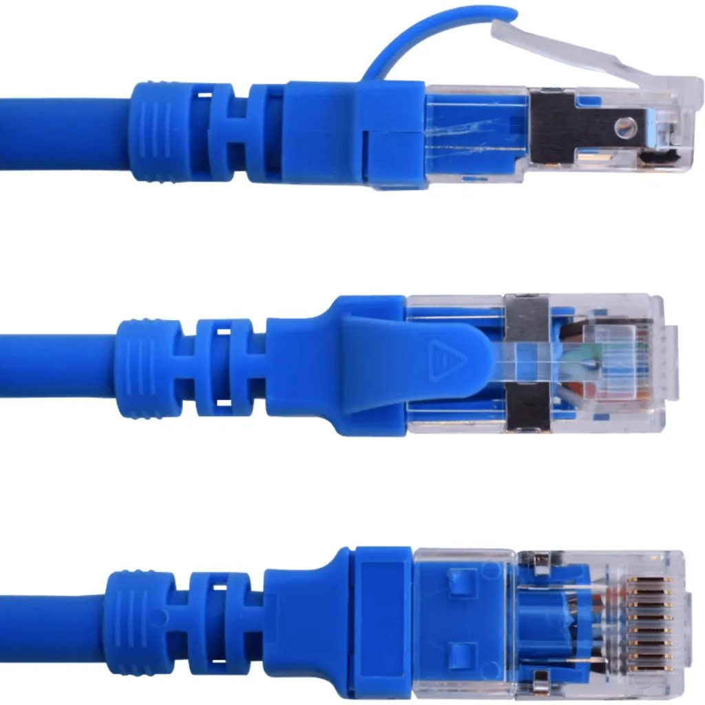 Imagen 2 de Cable de Red Linkmade Cat6a LSZH U/FTP Inyectado Multifilar 1 metro Color AZUL