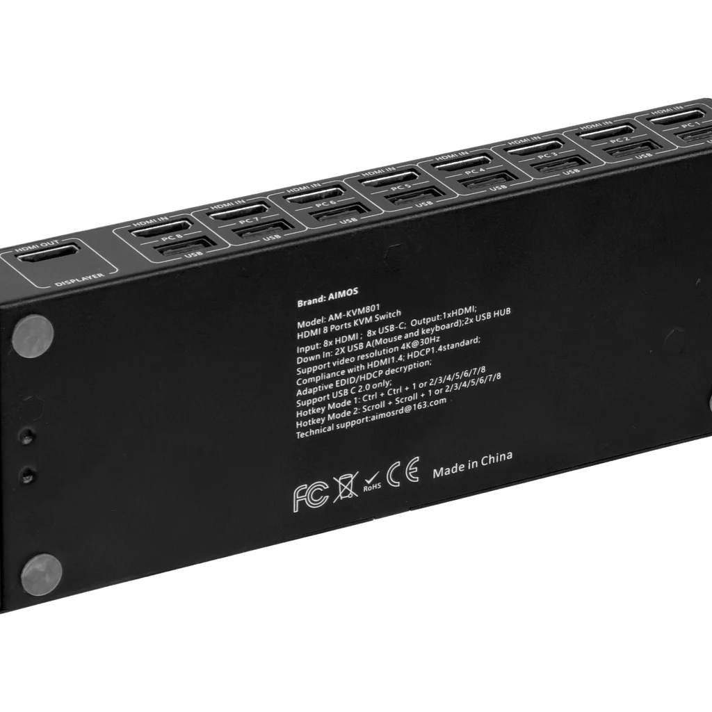 Imagen 4 de KVM Generico 8-HDMI-USB Req. Cable, 2-USB2.0-AH inc-12V LAN IR-Ctrl 3,5mm