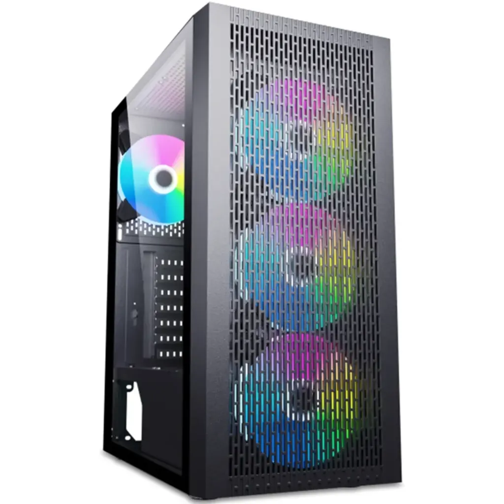 Imagen 3 de Gabinete Gamer EsGaming F22-BK Incluye 4 Ventiladores 120mm ARGB sin Fte ATX