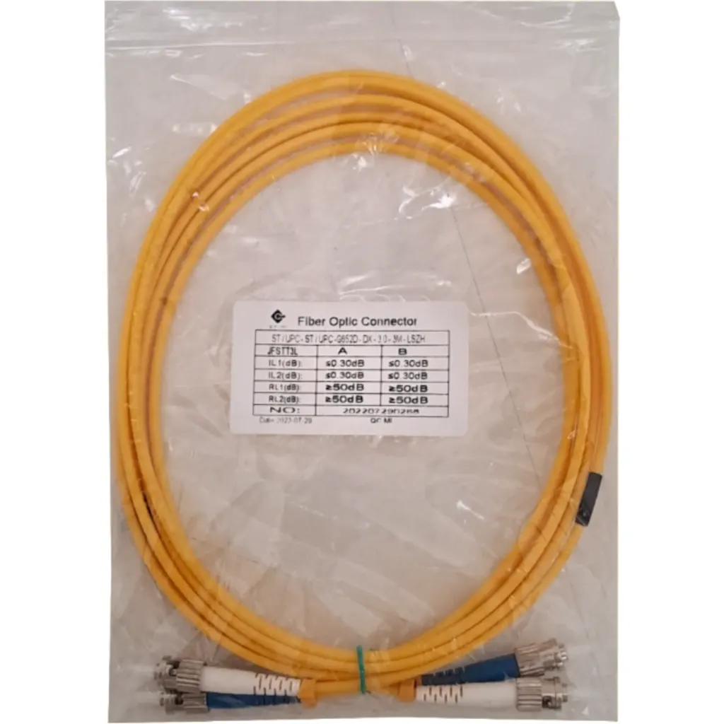 Imagen 1 de 3mt ST-ST MonoModo SM Duplex Jumper Cable Fibra 9/125um 3mm