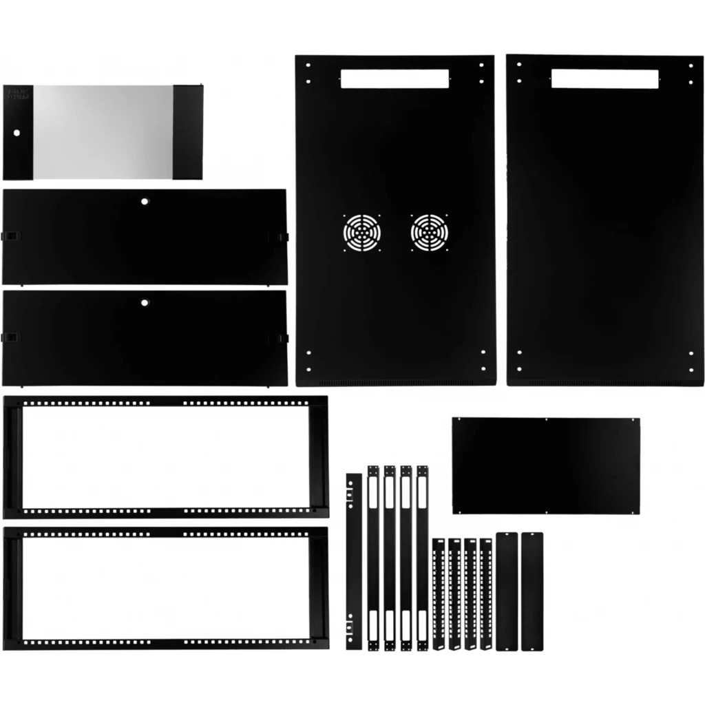 Imagen 7 de LINKMADE Desarmado 6U 100cm-Fondo Gabinete Rack Negro 1000mm