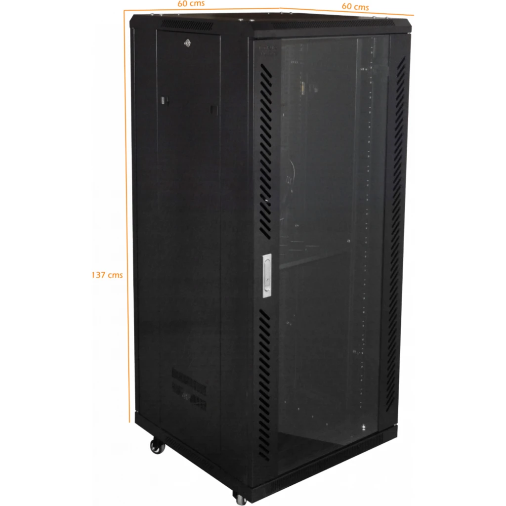 Imagen 6 de Gabinete Rack Linkmade RK27-6L, Vidrio 27U 60x60cm Trubina PDU Bandeja Negra