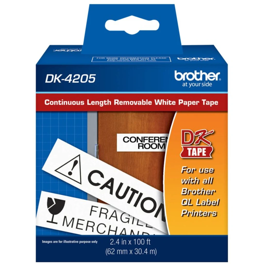 Imagen 2 de BROTHER CiNTA ROTULADORA DK-4205(6.2CMx30.48 METROS)